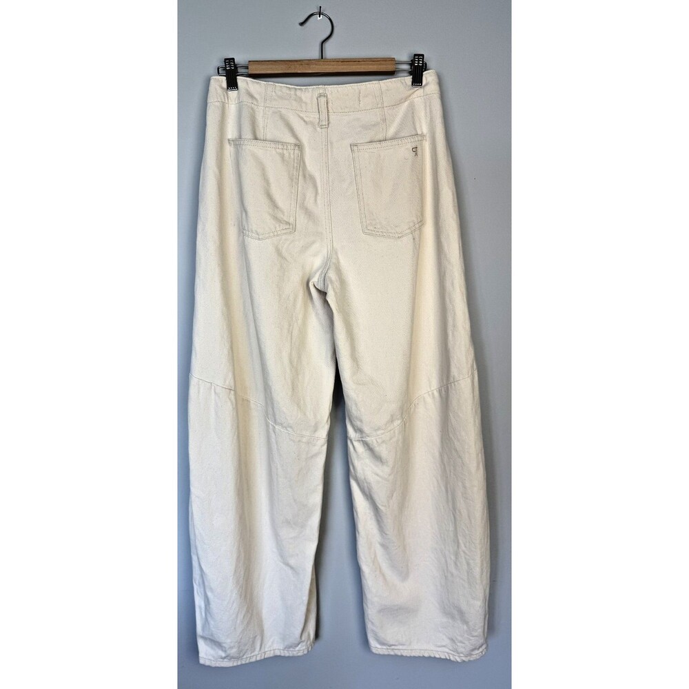 Anthropologie Pilcro Full-Length Relaxed Barrel Ivory Womens Jeans 28 - Picture 4 of 5
